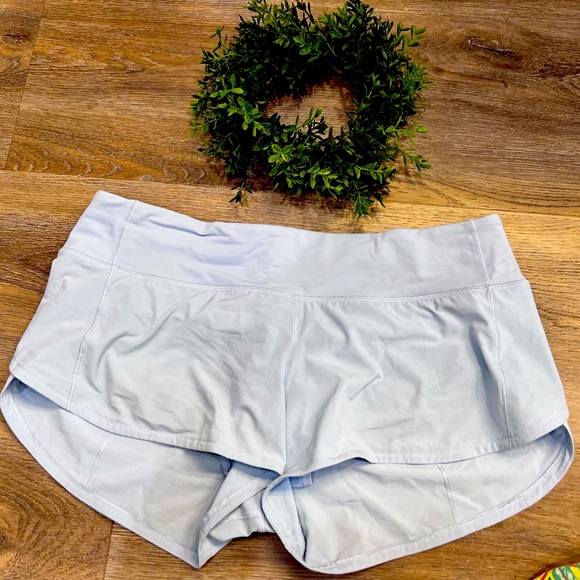 Lululemon Run Speed shorts, pale blue, 8, excellent condition - Picture 1 of 6